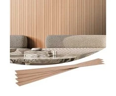 Vevor Medinės akustinės sieninės plokštės, 8 vnt., 245x16 cm