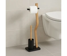 Relaxdays Medžio ir metalo WC rinkinys