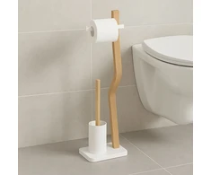Relaxdays Medžio ir metalo WC rinkinys
