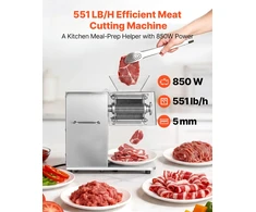 Vevor Mėsos pjaustyklė, 850W komercinis pjaustytuvas, 5 mm ašmenys