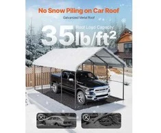 VEVOR Metalinė automobilių pastogė 3,6 x 6 m