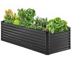 Vevor Metalinė pakelta daržo dėžė sode 180x90x60 cm