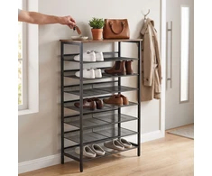 Metalinė ir MDF batų lentyna, 8 aukštų