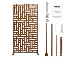 Vevor Metalinė privatumo tvora 120 x 193 cm ruda