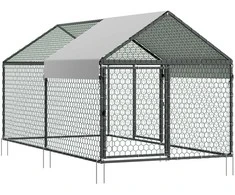 VEVOR Metalinė vištidė 4-6 vištoms, 1 x 2 x 1 m
