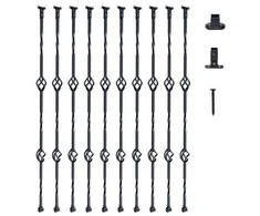 Vevor Metaliniai laiptų turėklai su krepšeliais 112 cm
