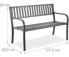 Relaxdays Metalinis sodo suoliukas