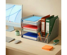 Relaxdays Metalinis stalo organizatorius, 5 skyriai