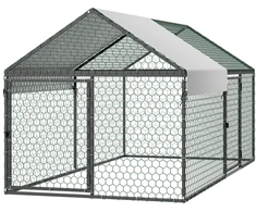 VEVOR Metalinis vištų aptvaras 4–6 vištoms, 1 x 2 x 1 m