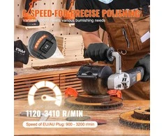 Vevor Metalo poliravimo mašina 1300W, 6 greičiai
