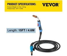 VEVOR Mig suvirinimo degiklis 250 A 4.6 m
