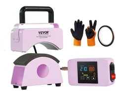 Vevor Mini kepuraičių spaustuvas 5.9x3.15 colio plokštė (violetinė)