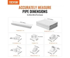 Vevor Mini kondicionieriaus vamzdžių danga 75 mm, 5.4 m, balta