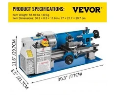 VEVOR Mini metalo tekinimo staklės 550 W, 50-2500 RPM