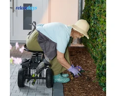 Relaxdays Mobilus sodo vežimėlis su laikymo vieta