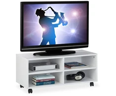 Relaxdays Mobilus TV staliukas su 4 skyriais