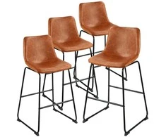 Vevor modernios rudos baro kėdės komplektas (4 vnt.)