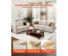 Vevor Modulinė 5 vietų sofa su paslėpta saugykla