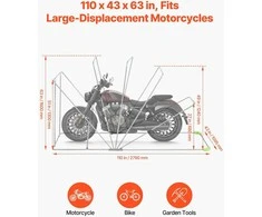 Vevor Motociklo saugojimo pastogė su užraktu, 600D oksfordinė danga