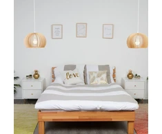 Relaxdays Naktinis staliukas su 2 stalčiais