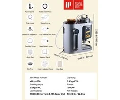 VEVOR Namų alaus virimo aparatas 13L