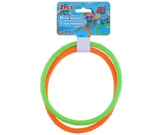 Eddy Toys nardymo žiedai 2 vnt žalia ir oranžinė