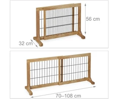 Relaxdays Natūraliai rudos spalvos saugos varteliai 56 cm