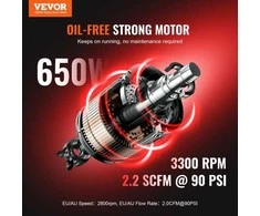 VEVOR Nešiojamas bealyvas oro kompresorius 18L 90 PSI