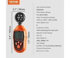Vevor Nešiojamas vėjo matuoklis su LED ekranu