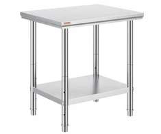 Vevor Nerūdijančio plieno virtuvės darbo stalas 60x76x80 cm