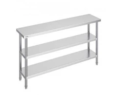 Vevor Nerūdijančiojo plieno maisto ruošimo stalas 35x152 cm