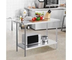 VEVOR Nerūdijančio plieno darbo stalas 61x121x86 cm