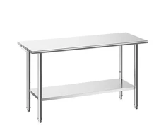 VEVOR Nerūdijančio plieno darbo stalas 61x152 cm