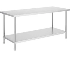 Vevor Nerūdijančio plieno paruošiamasis stalas 76x183x86 cm