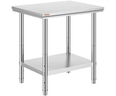 Vevor Nerūdijančio plieno virtuvės darbo stalas 60x76x80 cm