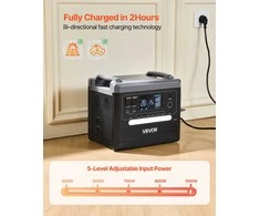 VEVOR Nešiojama 2400W saulės generatoriaus stotis