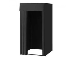 Vevor Nešiojama persirengimo kabina juoda 99 x 99 x 198 cm
