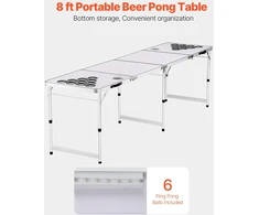 Nešiojamas beer pong stalas 2,4 m