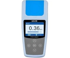 VEVOR Nešiojamas drumstumo matuoklis (0-1000 NTU), ISO 7027, spalvotas ekranas, AA baterijos, vandens kokybės tyrimams, aplinkos monitoringo įrankis