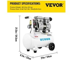 VEVOR Nešiojamas oro kompresorius 25L, 115 PSI