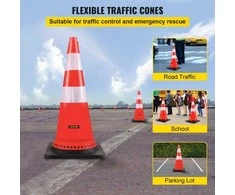 Vevor Oranžiniai kelių kūgiai su atšvaitu 75 cm