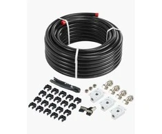 Vevor oro kompresoriaus linijos komplektas 3/4'' x 30,48 m juodas