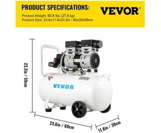 VEVOR Oro kompresorius namų remontui 50L, 8 bar