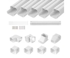 Vevor Oro kondicionieriaus linijos dangtis 76mm 311cm PVC, baltas