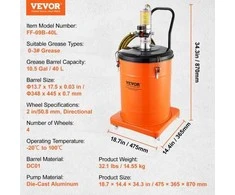VEVOR Oro tepalo pompa su vežimėliu