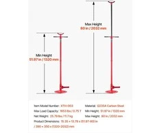 VEVOR Pakabinamoji atrama iki 0,75 t 2032 mm