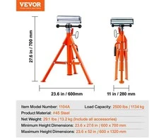 VEVOR Pakeliamas stovas su ritinėliu 1134 kg apkrova