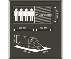 Palapinė 4 asmenims Enero Camp