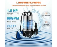 Vevor Panardinamas vandens siurblys 1100W, 20,000 l/h