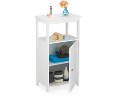 Relaxdays Pastatoma balta vonios spintelė